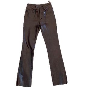Vintage brown leather pants size 4